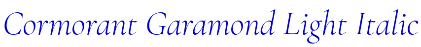 Cormorant Garamond Light Italic الخط